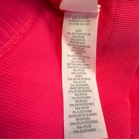 Aerie Superchill Seamless High Neck Bra Top XL Longline Hot Pink - Picture 8 of 11